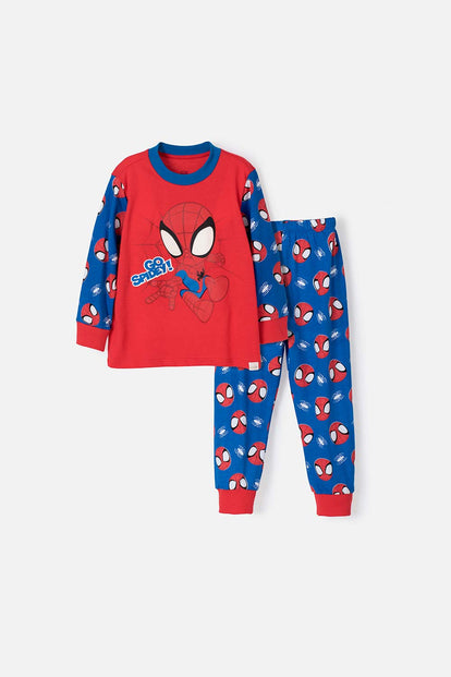 PIJAMA SPIDEY AND HIS AMAZING FRIENDS ROJO Y AZUL PARA NIÑO 2T A 5T