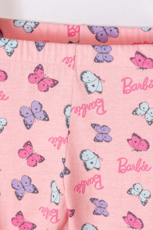Card slide image -  PIJAMA DE BARBIE CON PANTALÓN LARGO ROSADO  PARA NIÑA 2T A 5T