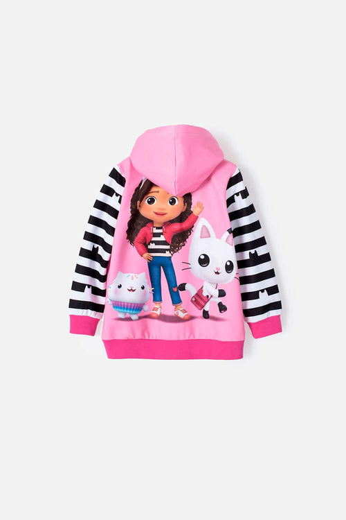 Card slide image -  BUZO DE GABBY'S DOLLHOUSE ABIERTO ROSADO PARA NIÑA 2T A 5T