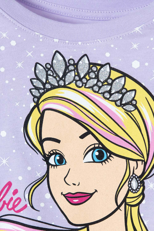 Card slide image -  CAMISETA DE BARBIE MANGA LARGA LILA PARA NIÑA 2T A 5T