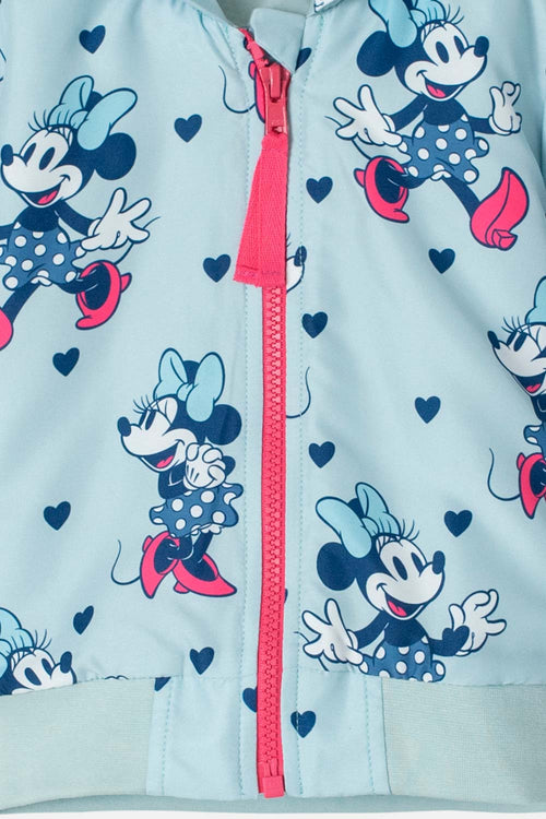 Card slide image -  CHAQUETA DE MINNIE MOUSE CON CAPUCHA AZUL PARA NIÑA 2T A 5T