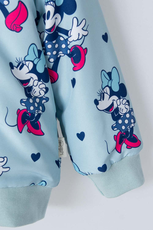 Card slide image -  CHAQUETA DE MINNIE MOUSE CON CAPUCHA AZUL PARA NIÑA 2T A 5T