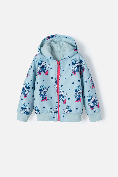 Card slide image -  CHAQUETA DE MINNIE MOUSE AZUL CON CAPUCHA PARA NIÑA 2T A 5T