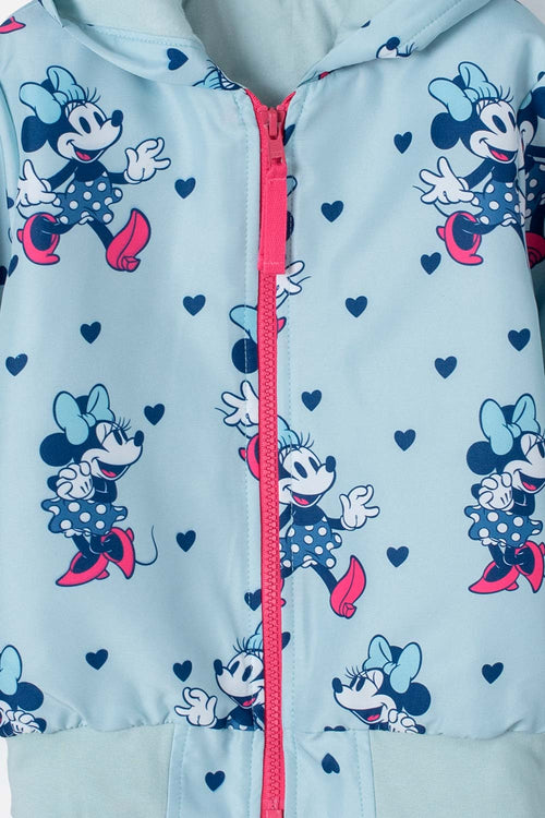 Card slide image -  CHAQUETA DE MINNIE MOUSE AZUL CON CAPUCHA PARA NIÑA 2T A 5T
