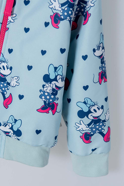 Card slide image -  CHAQUETA DE MINNIE MOUSE AZUL CON CAPUCHA PARA NIÑA 2T A 5T