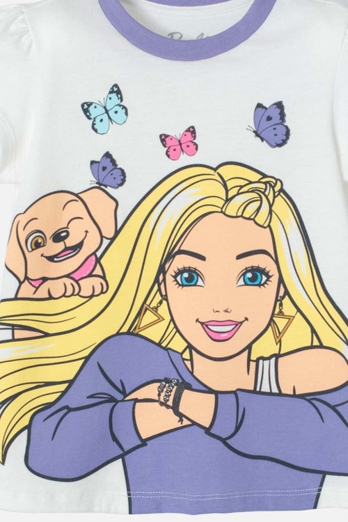 Card slide image -  PIJAMA DE BARBIE MANGA CORTA MULTICOLOR PARA NIÑA