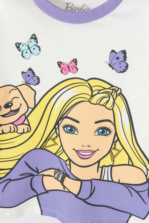 Card slide image -  PIJAMA DE BARBIE MANGA CORTA MULTICOLOR PARA NIÑA