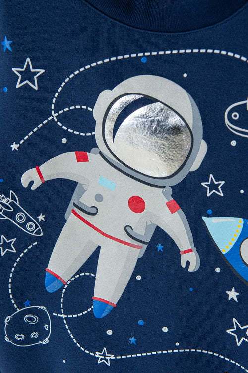 Card slide image -  BUZO DE LA NASA CERRADO AZUL OSCURO PARA NIÑO 2T A 5T