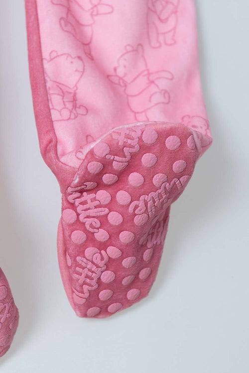 Card slide image -  PIJAMA ENTERIZO DE WINNIE THE POOH ROSADA PARA BEBE NIÑA