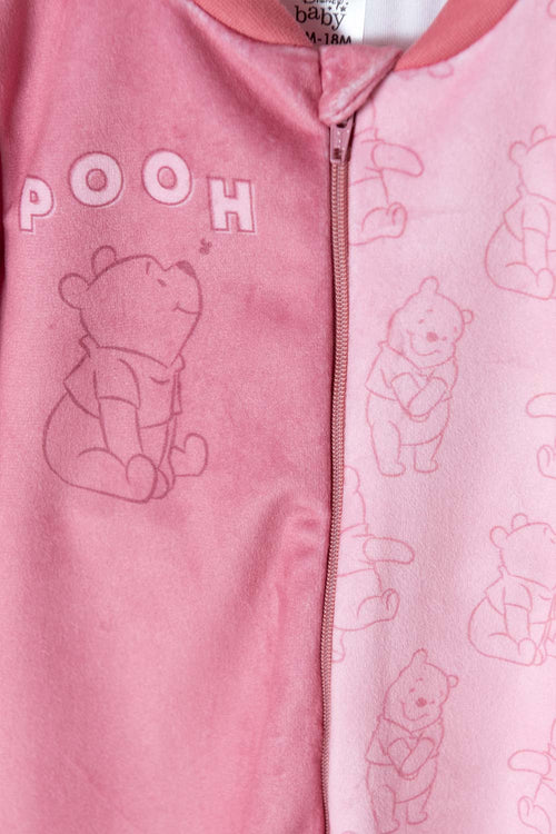 Card slide image -  PIJAMA ENTERIZO DE WINNIE THE POOH ROSADA PARA BEBE NIÑA