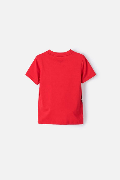 CAMISETA DE CARS MANGA CORTA ROJO PARA NIÑO 2T A 5T
