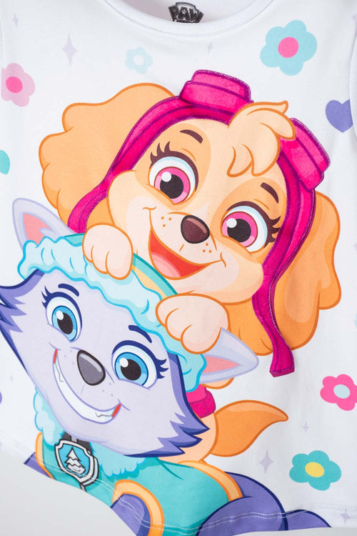 Card slide image -  CAMISETA DE PAW PATROL MANGA CORTA BLANCO PARA NIÑA 2T A 5T