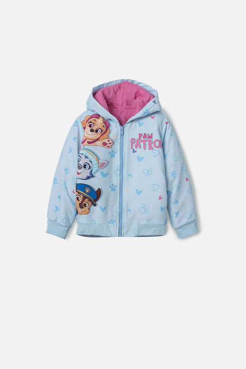 Card slide image -  CHAQUETA DE PAW PATROL AZUL CLARO CON CAPUCHA PARA NIÑA 2T A 5T