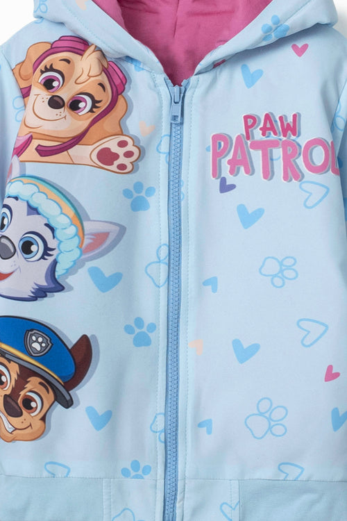 Card slide image -  CHAQUETA DE PAW PATROL AZUL CLARO CON CAPUCHA PARA NIÑA 2T A 5T