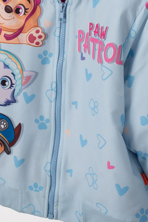 Card slide image -  CHAQUETA DE PAW PATROL AZUL CLARO CON CAPUCHA PARA NIÑA 2T A 5T
