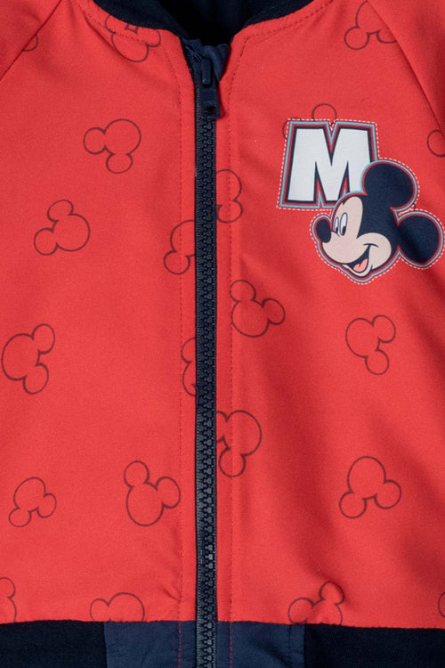 Card slide image -  CHAQUETA MICKEY MOUSE CON CIERRE ROJO Y AZUL PARA BEBÉ NIÑO