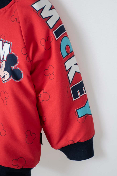 Card slide image -  CHAQUETA MICKEY MOUSE CON CIERRE ROJO Y AZUL PARA BEBÉ NIÑO