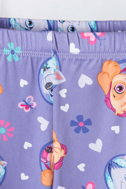 Card slide image -  PIJAMA DE PAW PATROL CON PANTALÓN LARGO LILA PARA NIÑA 2T A 5T