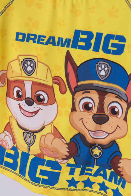 Card slide image -  CONJUNTO DE BAÑO DE PAW PATROL AMARILLO Y AZUL MANGA LARGA PARA NIÑO 2T A 5T