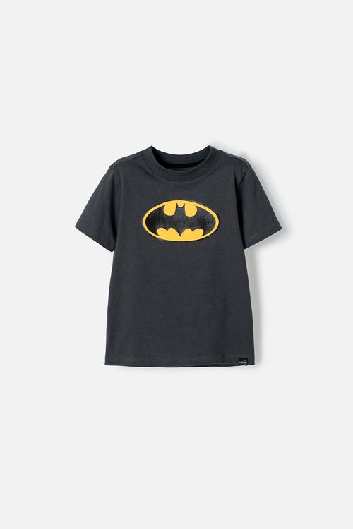 Card slide image -  CAMISETA DE BATMAN MANGA CORTA NEGRO PARA NIÑO 2T A 5T