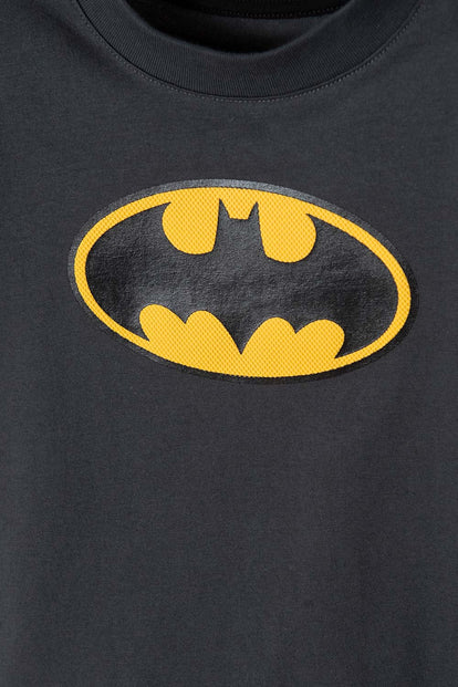 CAMISETA DE BATMAN MANGA CORTA NEGRO PARA NIÑO 2T A 5T