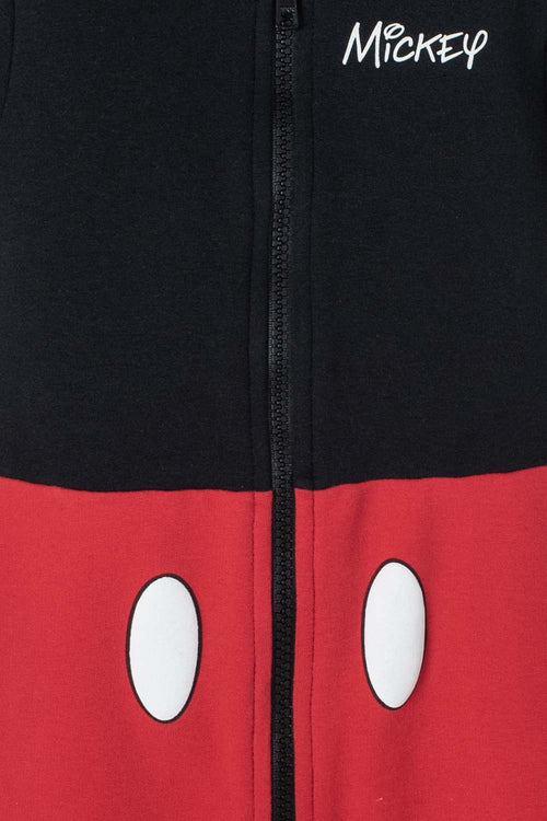 Card slide image -  ENTERIZO DE MICKEY MOUSE NEGRO Y ROJO PARA BEBÉ NIÑO