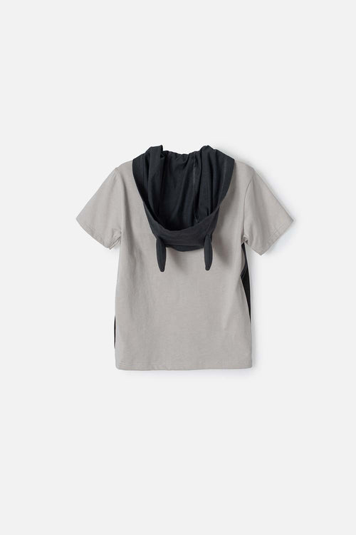 Card slide image -  CAMISETA DE BATMAN MANGA CORTA GRIS PARA NIÑO 2T A 5T