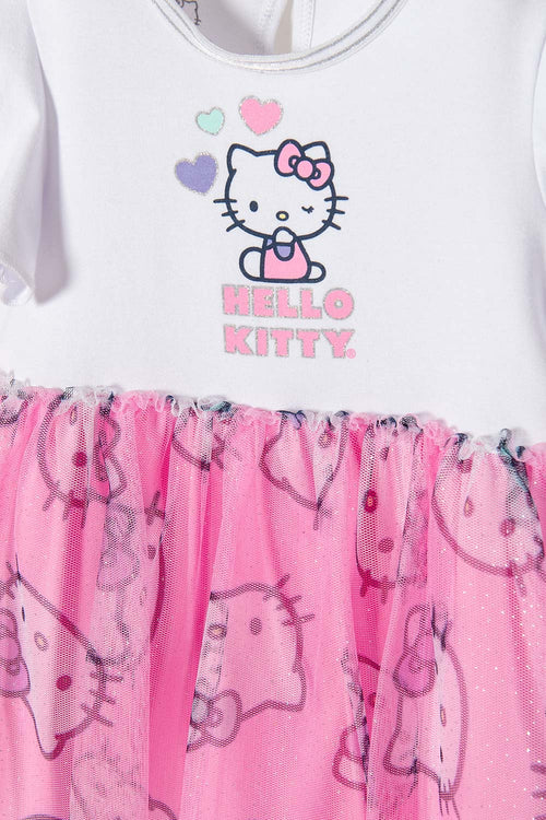 Card slide image -  VESTIDO DE HELLO KITTY MULTICOLOR CON TUTÚ PARA NIÑA 2T A 5T