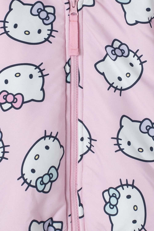Card slide image -  CHAQUETA DE HELLO KITTY CON CAPUCHA ROSADA PARA NIÑA 2T A 5T