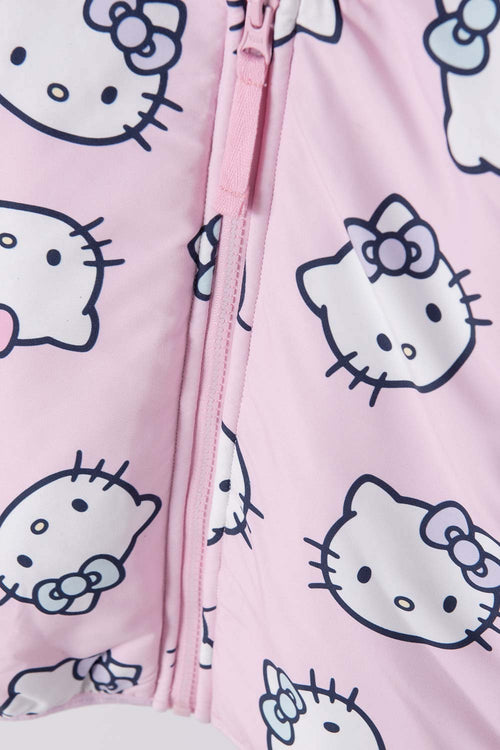 Card slide image -  CHAQUETA DE HELLO KITTY CON CAPUCHA ROSADA PARA NIÑA 2T A 5T