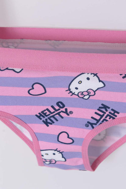 PACK X2 PANTIES DE HELLO KITTY MULTICOLOR EN DÚO PARA NIÑA 2T A 5T