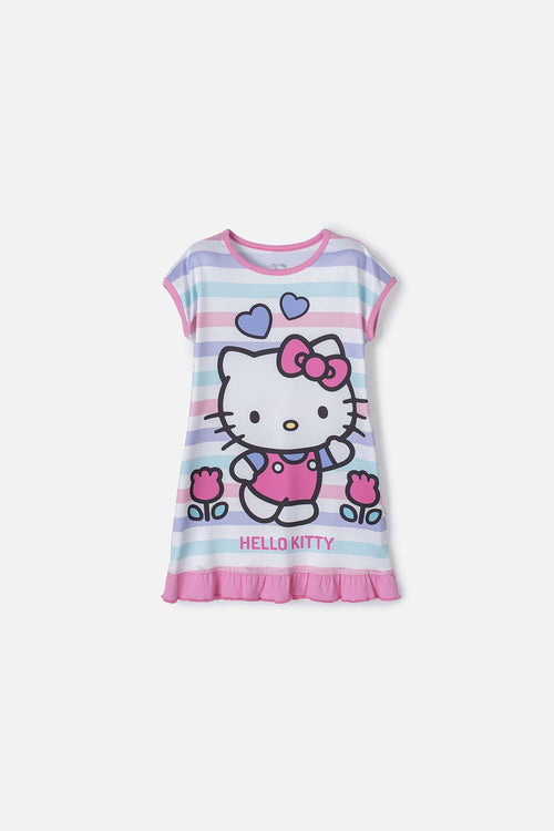 Card slide image -  PIJAMA DE HELLO KITTY TIPO BATOLA MULTICOLOR PARA NIÑA 2T A 5T