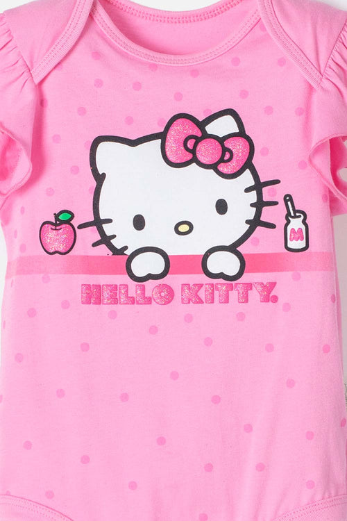 Card slide image -  BODY DE HELLO KITTY MANGA CORTA ROSADO PARA BEBÉ NIÑA
