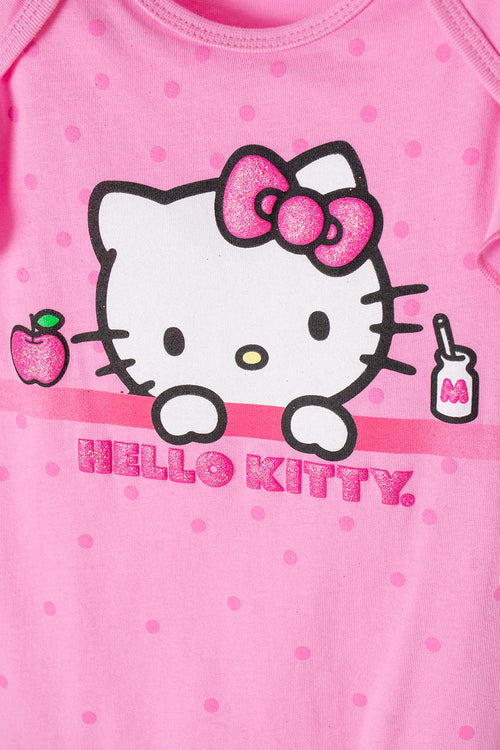Card slide image -  BODY DE HELLO KITTY MANGA CORTA ROSADO PARA BEBÉ NIÑA