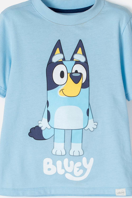 Card slide image -  CAMISETA DE BLUEY MANGA CORTA AZUL UNISEX 2T A 6T