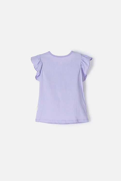 Card slide image -  CAMISETA DE SNOPPY MANGA CORTA LILA PARA NIÑA 2T A 5T