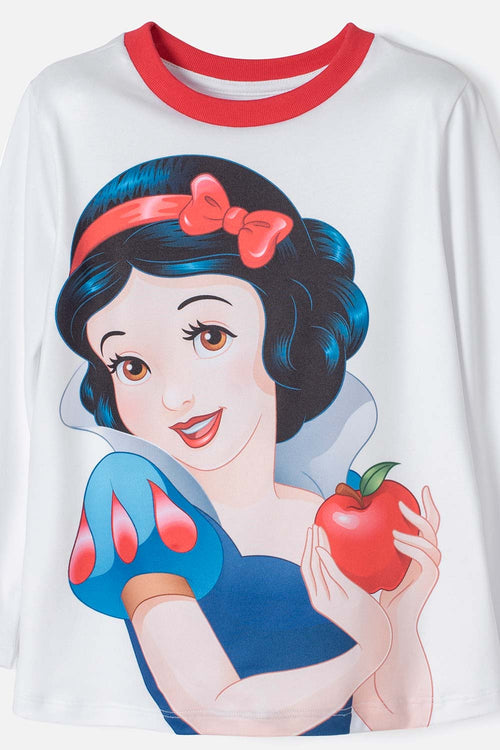 Card slide image -  PIJAMA PRINCESAS DISNEY CON PANTALÓN LARGO BLANCO Y AZUL PARA NIÑA 2T A 5T