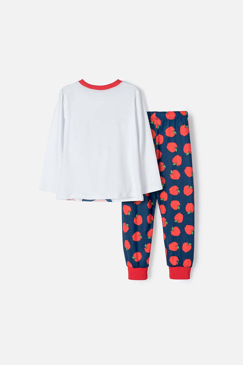 Card slide image -  PIJAMA PRINCESAS DISNEY CON PANTALÓN LARGO BLANCO Y AZUL PARA NIÑA 2T A 5T