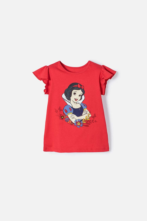 Card slide image -  CAMISETA DE BLANCANIEVES ROJA CON BOLERO EN MANGA PARA NIÑA 2T A 5T