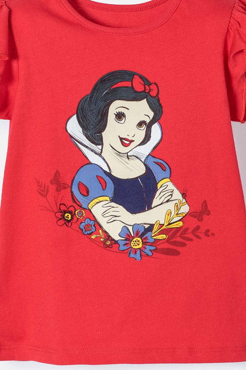 Card slide image -  CAMISETA DE BLANCANIEVES ROJA CON BOLERO EN MANGA PARA NIÑA 2T A 5T
