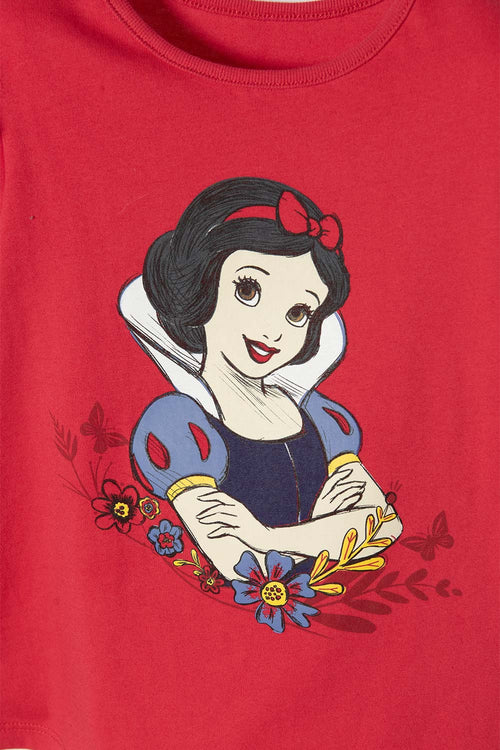 Card slide image -  CAMISETA DE BLANCANIEVES ROJA CON BOLERO EN MANGA PARA NIÑA 2T A 5T