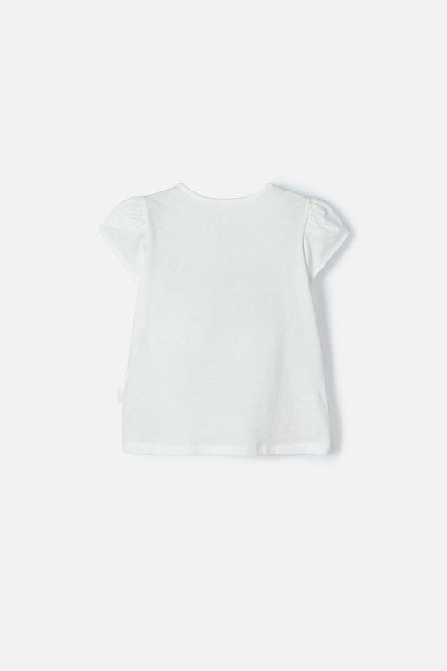 Card slide image -  CAMISETA DE BLANCANIEVES MARFIL ESTAMPADA EN FRENTE PARA NIÑA 2T A 5T