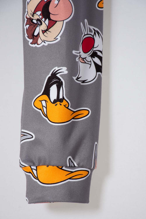 Card slide image -  PIJAMA DE LOS LOONEY TUNES BLANCA Y GRIS MANGA LARGA PARA BEBÉ NIÑO