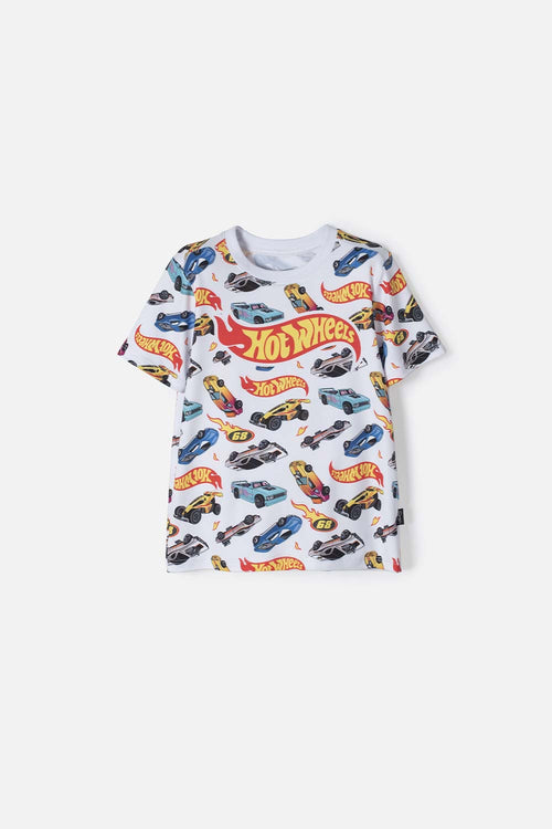 Card slide image -  CAMISETA HOT WHEELS MANGA CORTA MULTICOLOR PARA NIÑO 2T A 6T