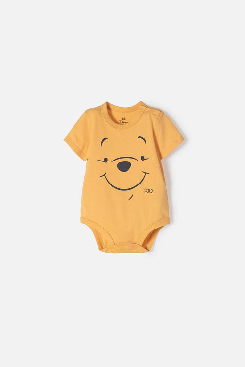Card slide image -  BODY DE WINNIE THE POOH MANGA CORTA MOSTAZA PARA BEBÉ NIÑA