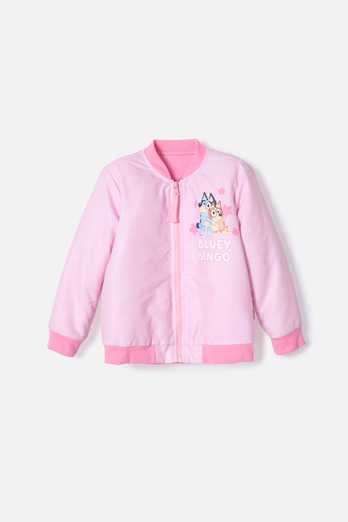 Card slide image -  CHAQUETA DE BLUEY CON CIERRE ROSADA PARA NIÑA 2T A 6T
