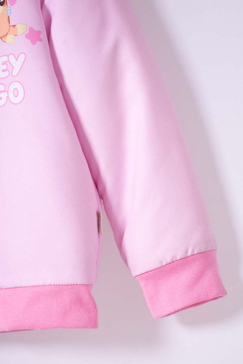 Card slide image -  CHAQUETA DE BLUEY CON CIERRE ROSADA PARA NIÑA 2T A 6T