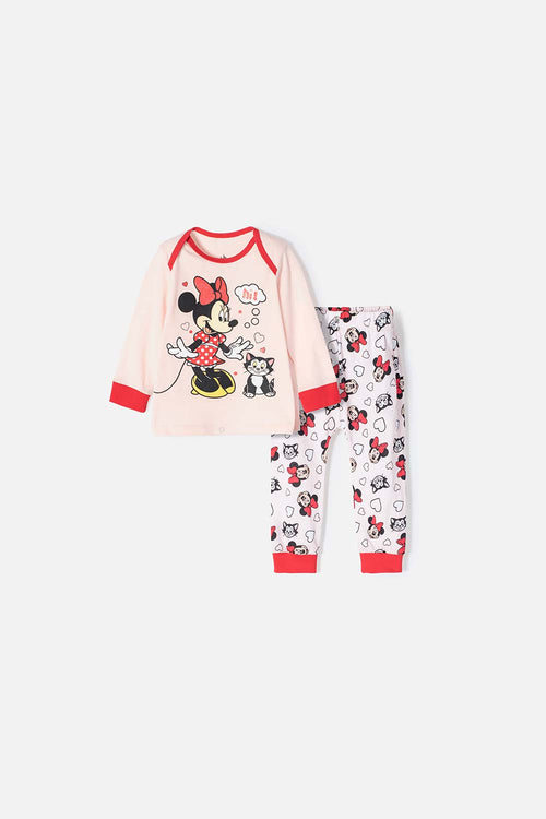Card slide image -  PIJAMA DE MINNIE MOUSE ESTAMPADO ROSADO PARA BEBÉ NIÑA