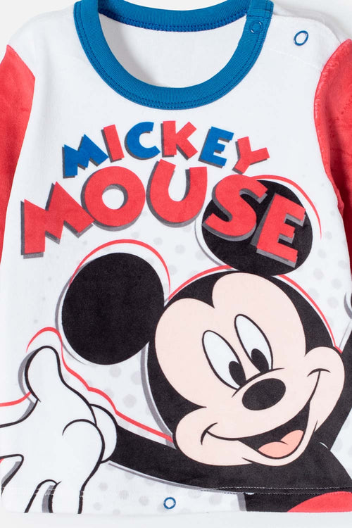 Card slide image -  PIJAMA DE MICKEY MOUSE CON PANTALÓN LARGO MULTICOLOR PARA BEBE NIÑO