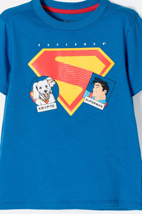 Card slide image -  CONJUNTO DE SUPERMAN CON JOGGER AZUL PARA NIÑO 2T A 5T
